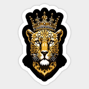 Leopard Crown Sticker